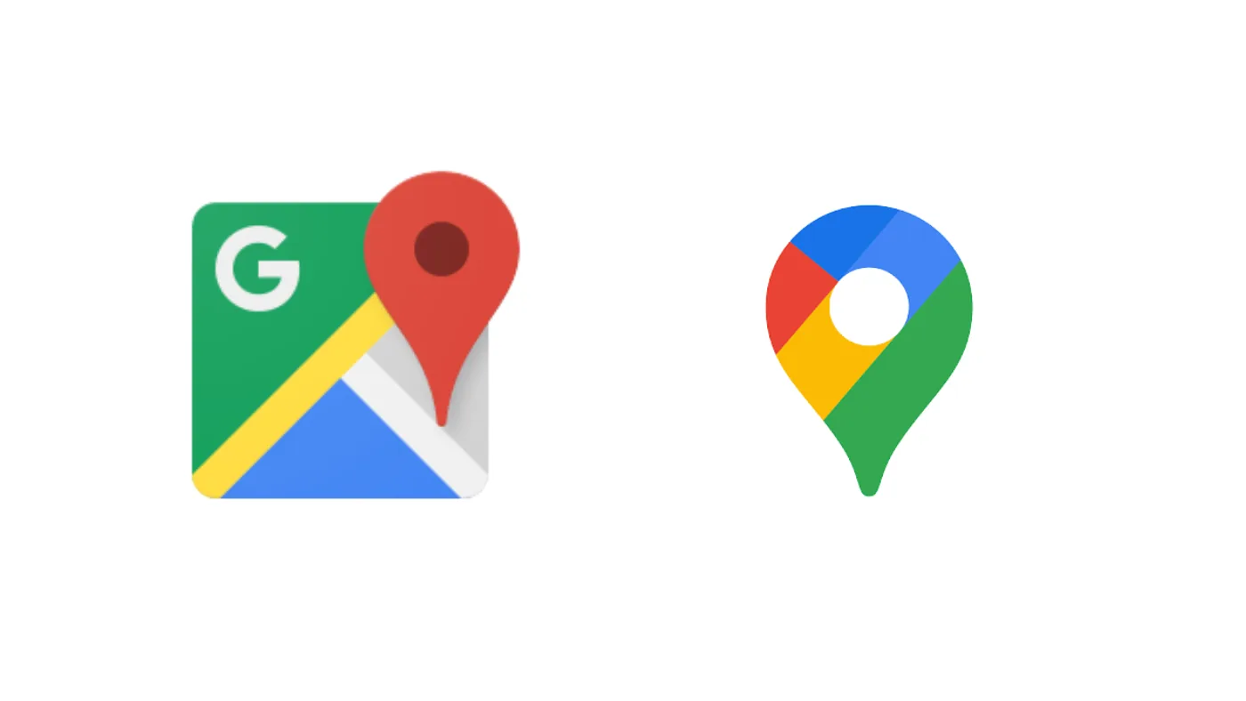 Googleマップの新旧のアプリアイコン